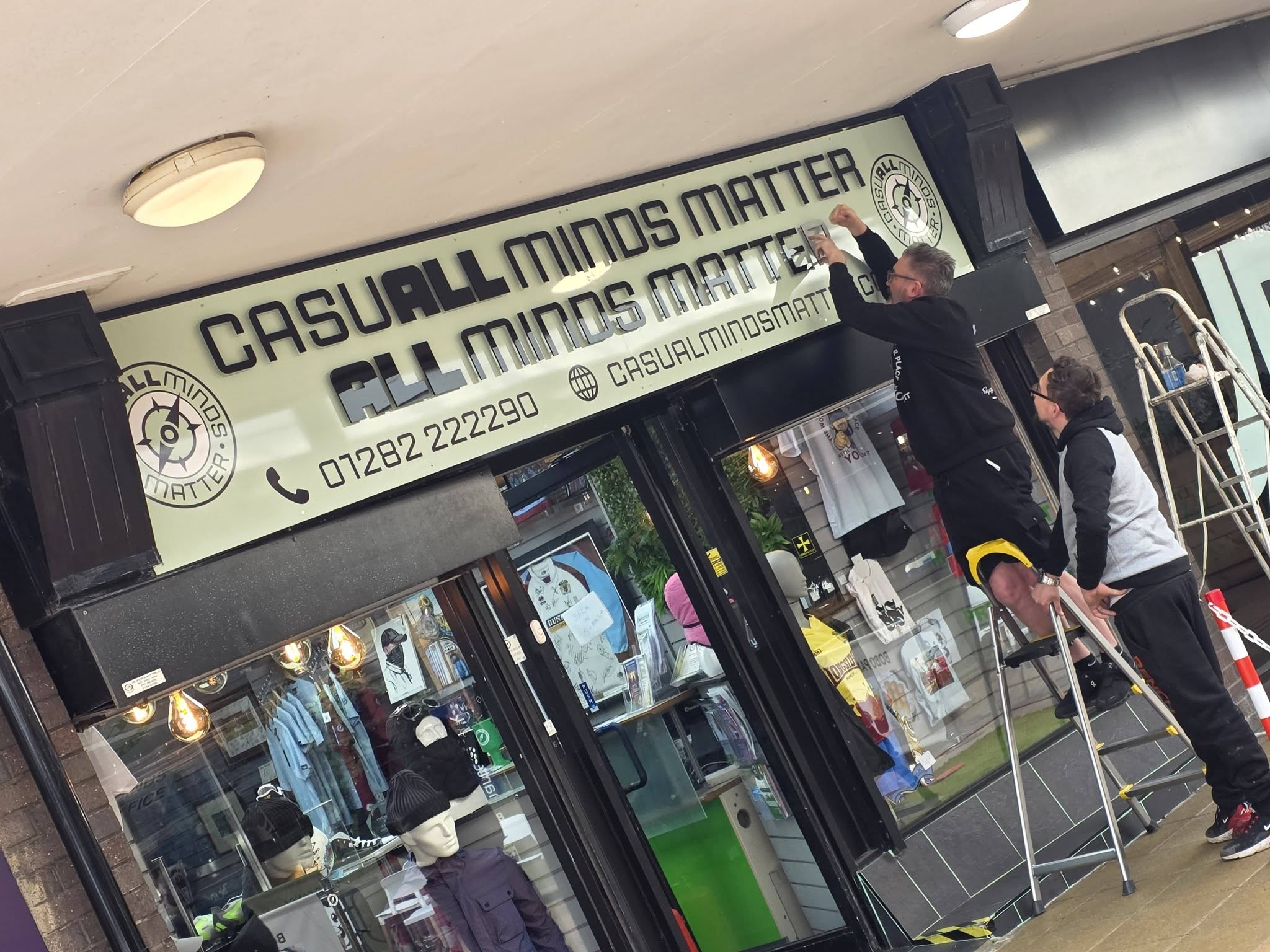 New signage being installed at Howe Walk